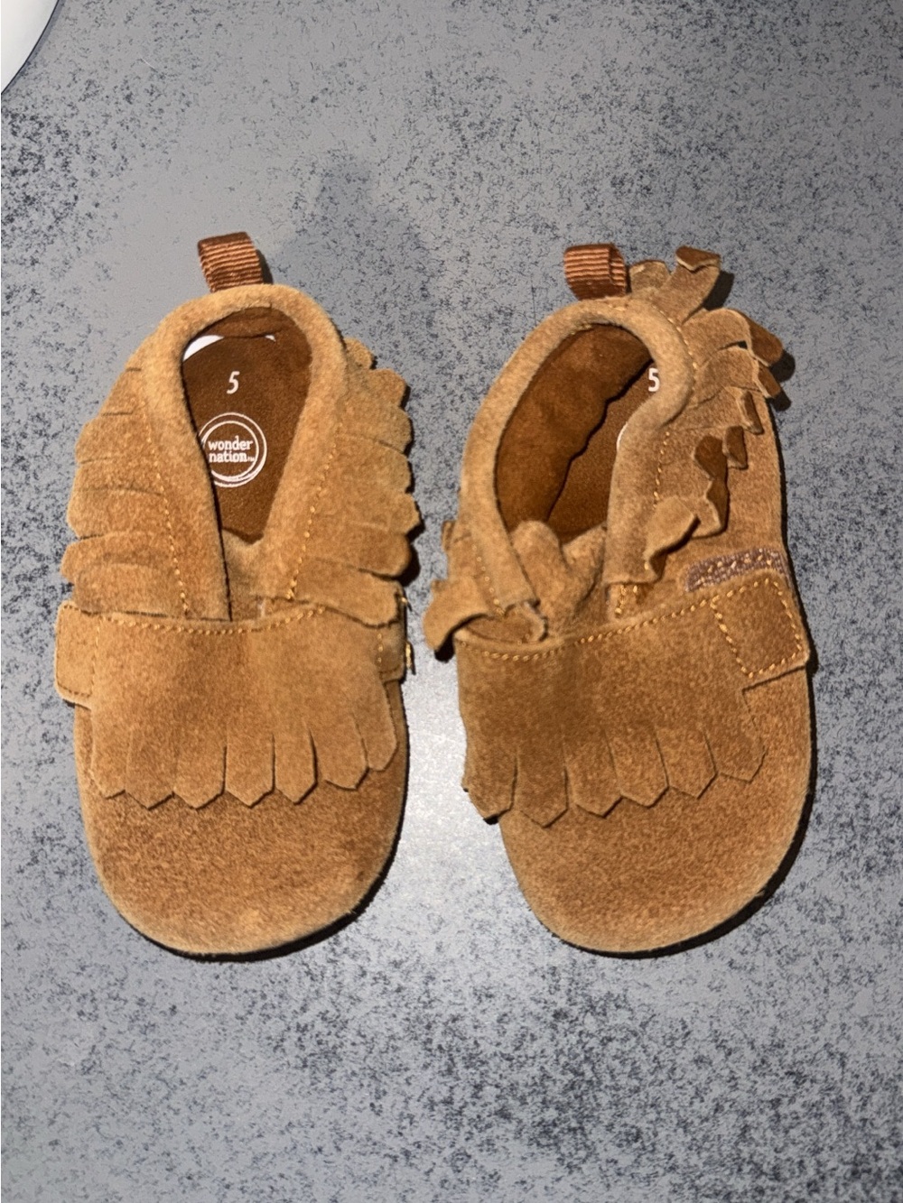 Wonder Nation Fringe Moccasin Slip-On Shoes